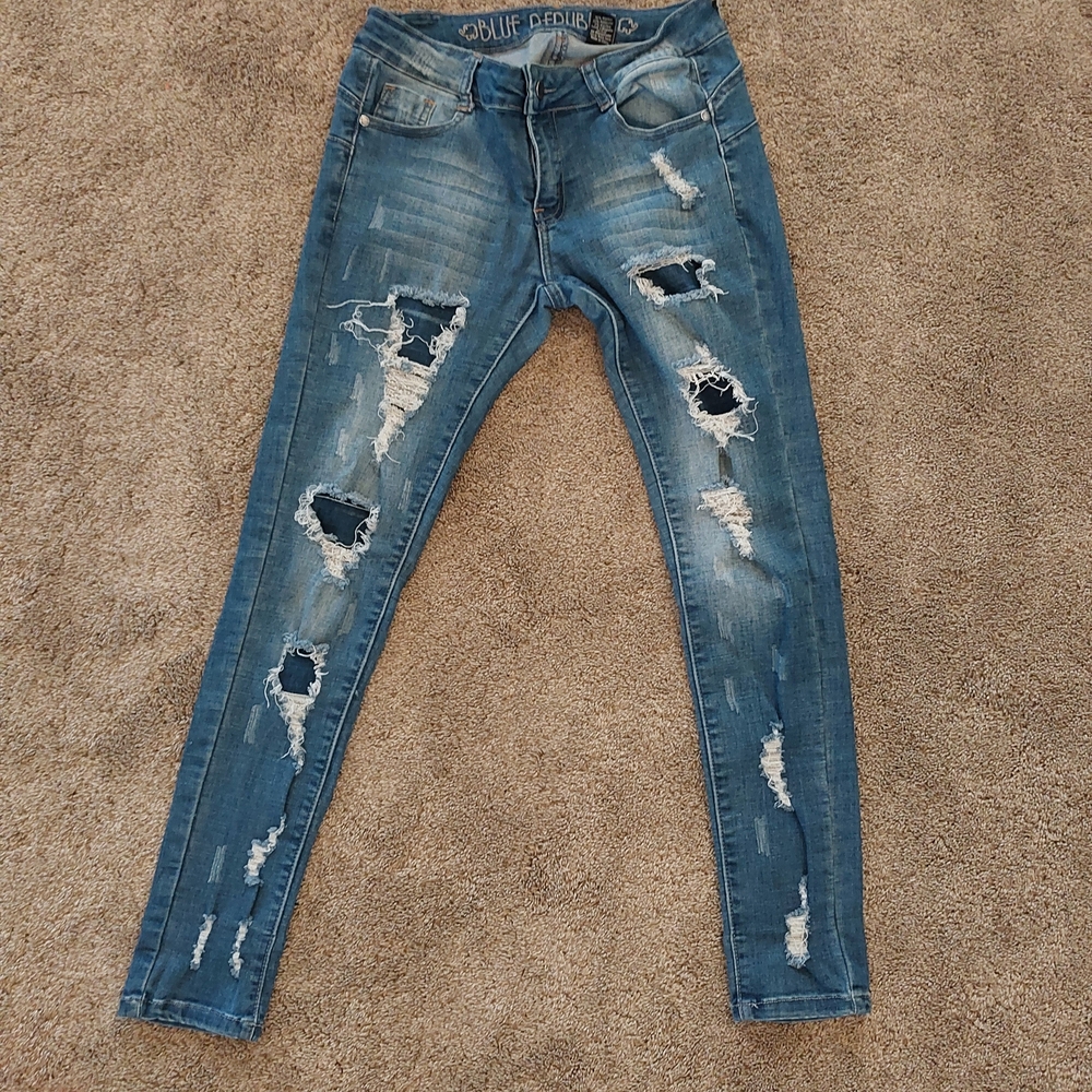 Blue Repblic Distressed Blue Denim Skinny Jeans